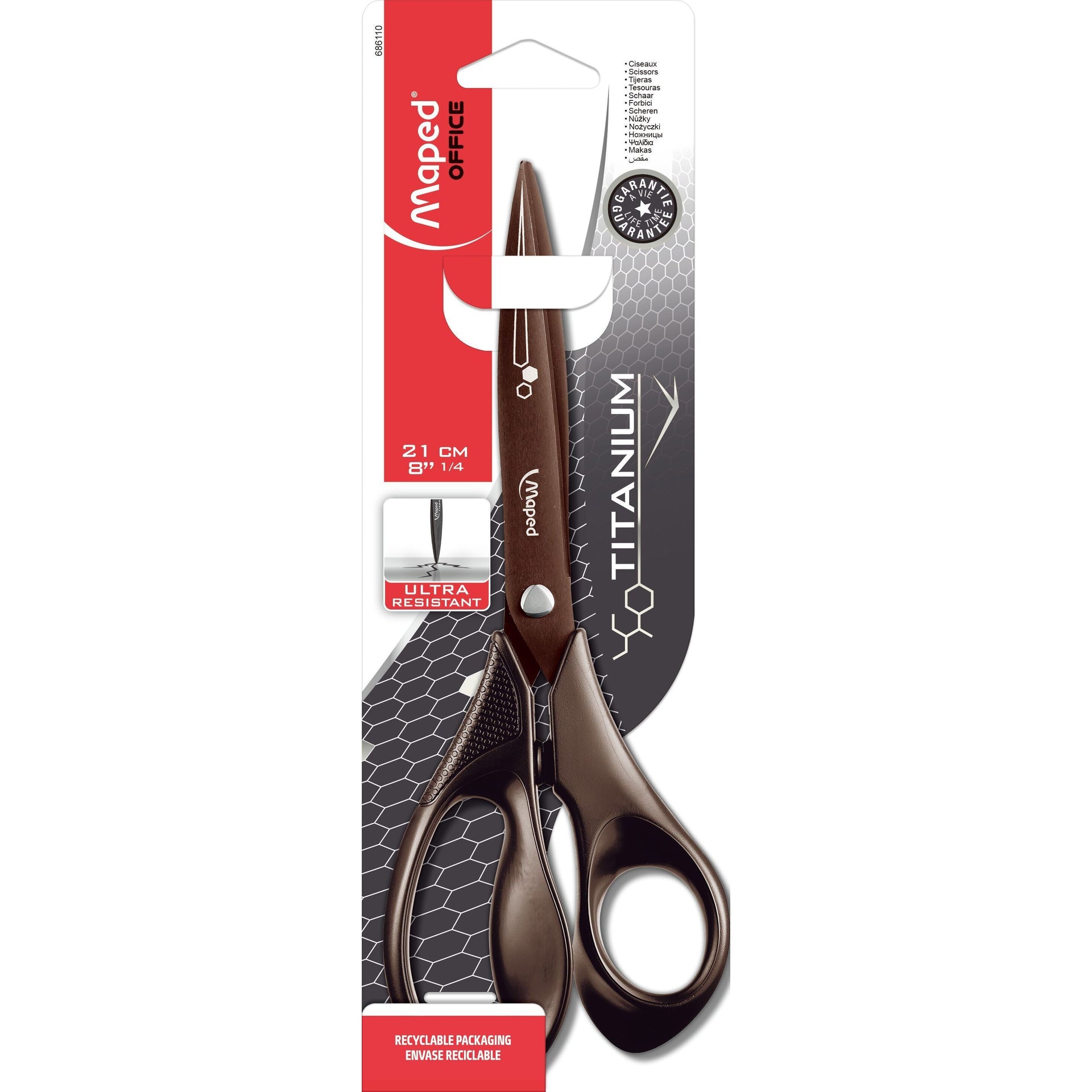 Maped - Scissors Titanium 21cm black