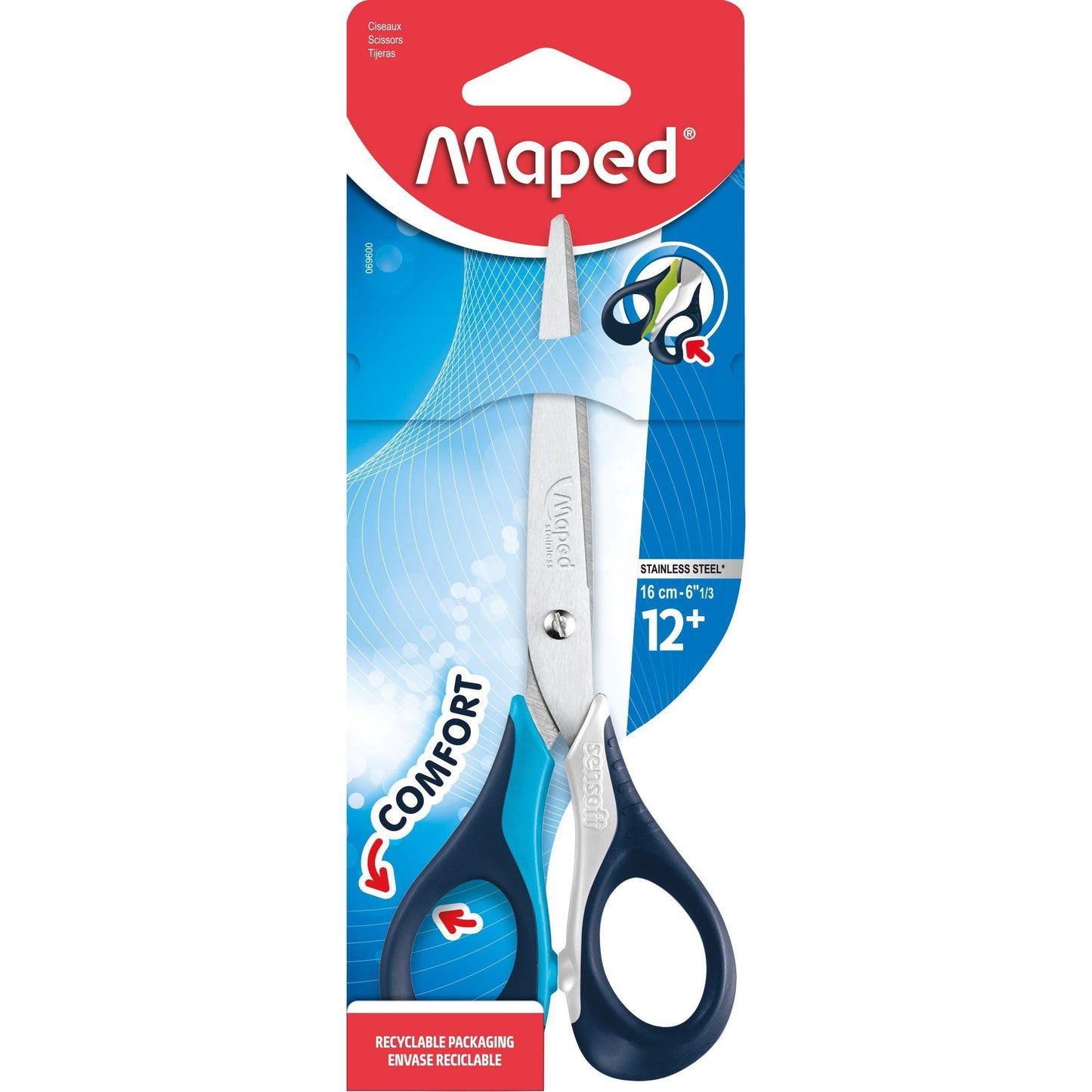 Maped - Tijeras Sensoft 16cm surtidas