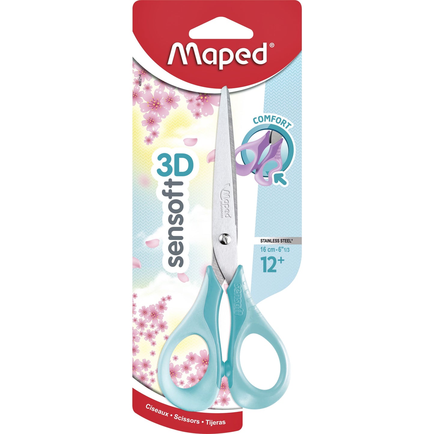 Maped -  Schaar Sensoft 16cm pastel assorti