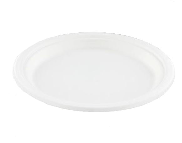 Conpax -   bord, uit suikerriet, 23 cm, wit, pak van 50 stuks