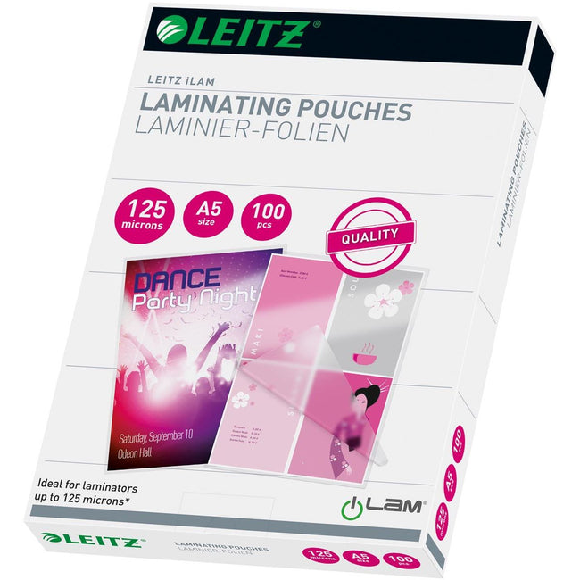 Leitz - Funda laminadora iLAM A5 2x125micras EVA 100 piezas