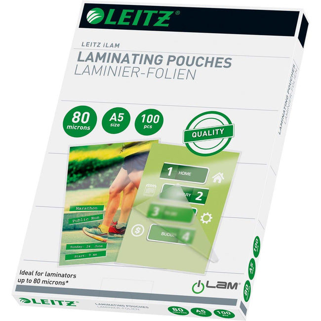 Leitz -  Eva lamineerhoes ft A5, 160 micron (2 x 80 micron), pak van 100 stuks