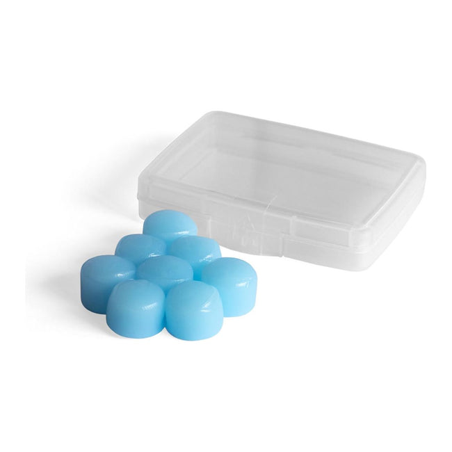 Merkloos - Stopz oordoppen Silicone Aqua, waterbestendig, blauw, blister van 8 stuks