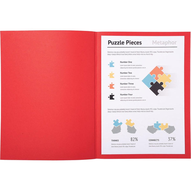 Exacompta - file folder Super 180, for ft A4, pack of 100 pieces, red