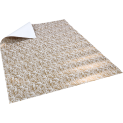 Klika - Cadeaupapier | 30cm | 200m | 80gr/m² | Leafs | wit/goud