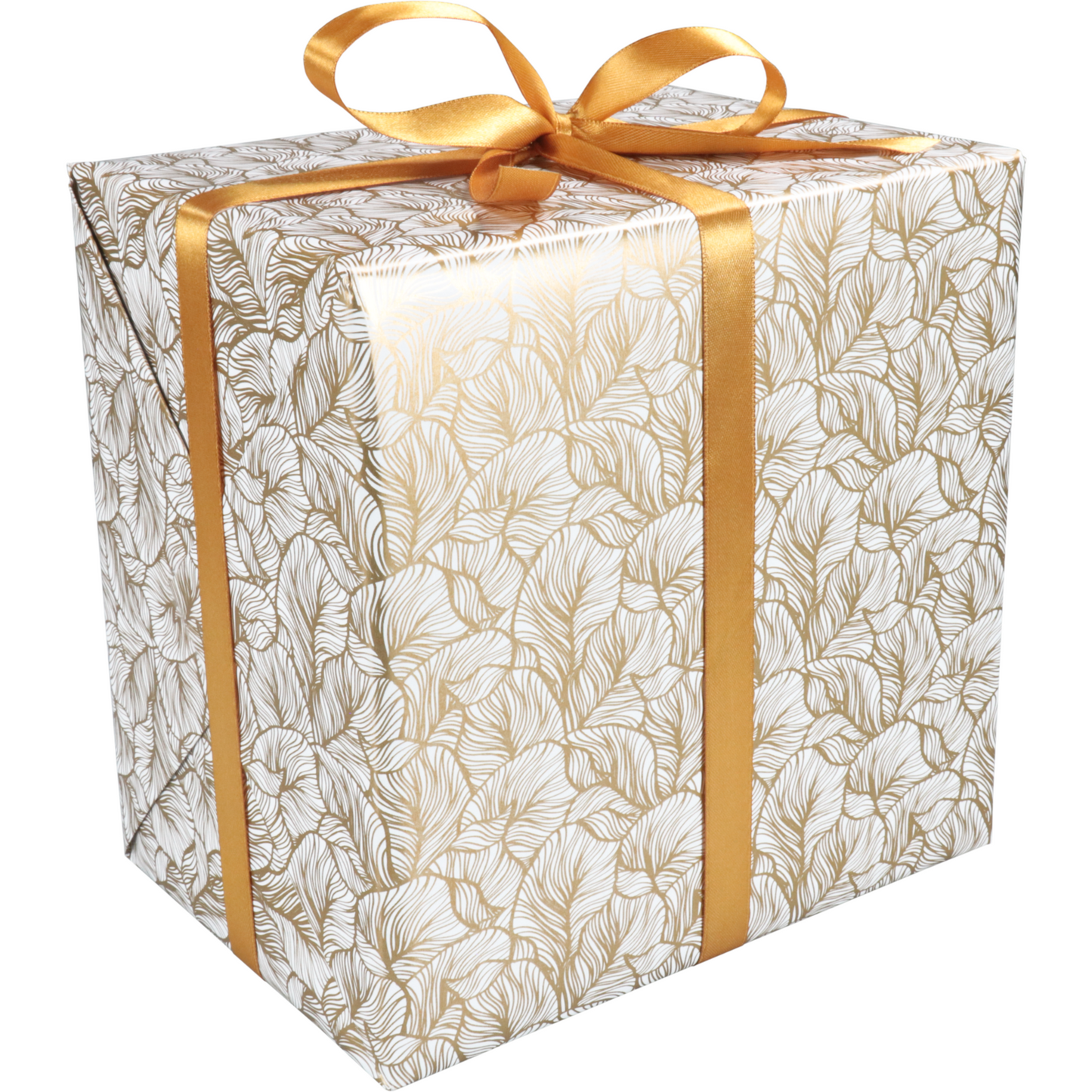 Klika - Papier d'emballage cadeau | 200m | 80gr/m² | Feuilles | blanc/or