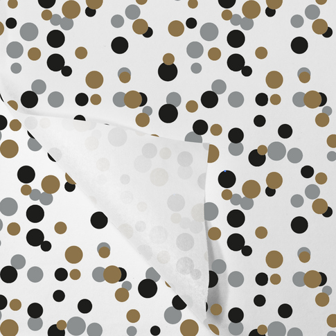 Klika -  Zijdevloei papier 50x75cm 22gr 100 vel Confetti zilver goud