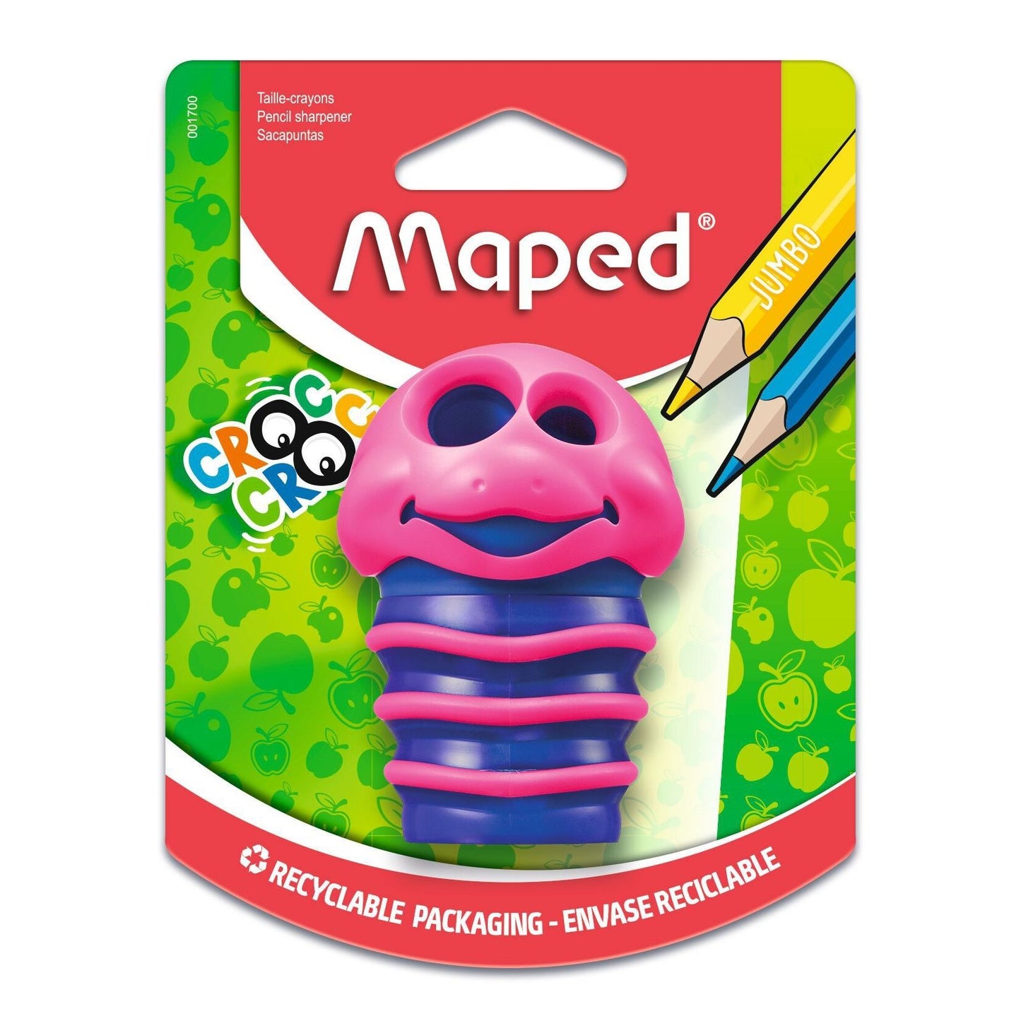 Maped - Bleistiftspitzer Croc Croc Bug 2 Löcher sortiert | 5 Stück