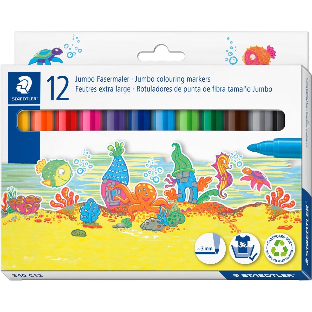 Staedtler - Filz -Stift Noris Club 12 Marker