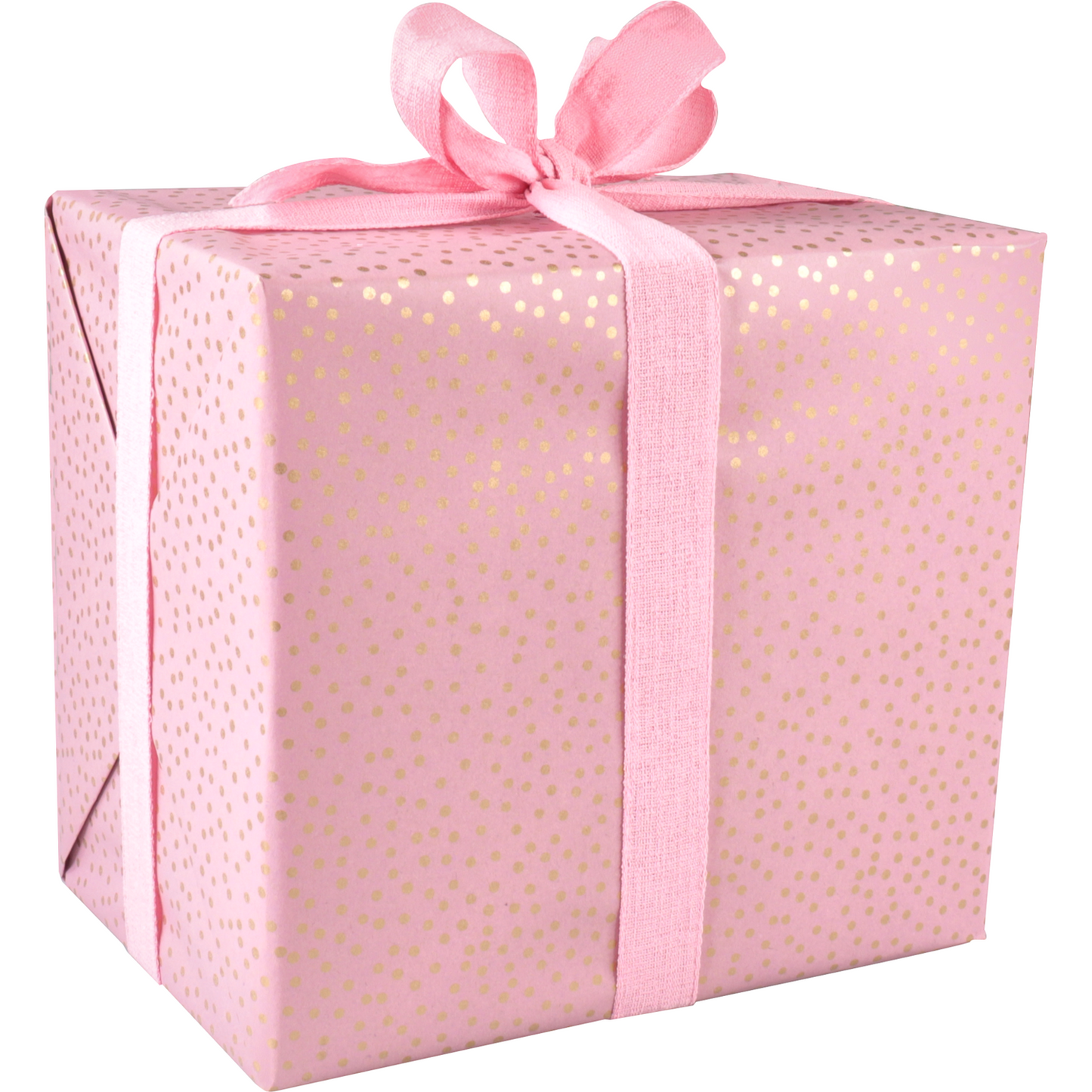 Klika - Carta da regalo | 50 cm| 100m| 65gr/mq | Punti | rosa/oro