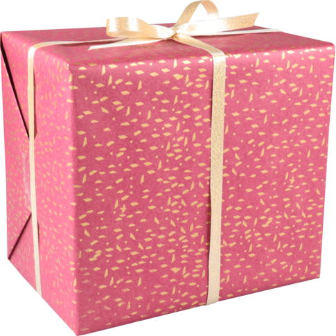 Klika - papier cadeau 50 cm | 100m | 65gr / m² Confetti | Or rouge