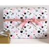 Klika - Papel de regalo | 50cm | 200 metros | 80gr/m² | Figuras divertidas | blanco/negro/rosa