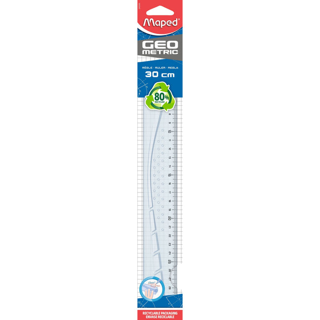 Maped -  Liniaal  geometric 30cm transparant