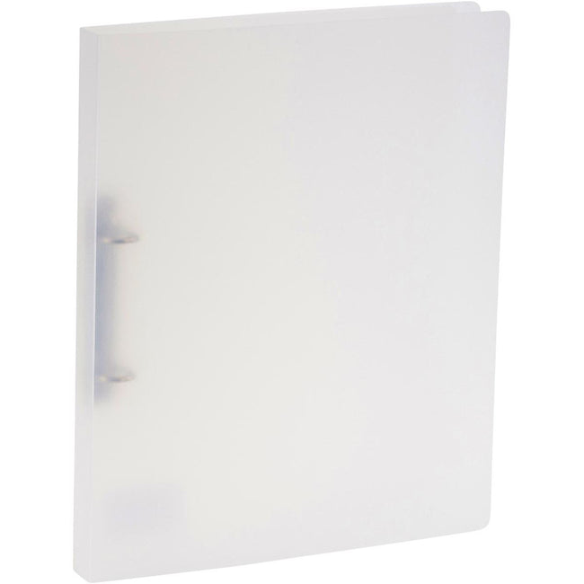 Bronyl - ring binder, for ft A4, made of PP, 2 D-rings of 15 mm, transparent white