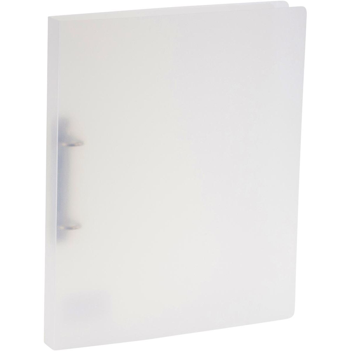 Bronyl - raccoglitore ad anelli, per piedi A4, in PP, 2 anelli a D da 15 mm, bianco trasparente