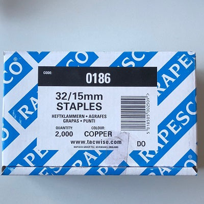 Klika - Staples 32/15 mm Copper SL 2000 / Box - 12 pièces