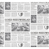 Klika -  Cadeaupapier | 50cm | 200m | 70gr/m² | Krant | zwart/wit | rol à ca. 200 meter