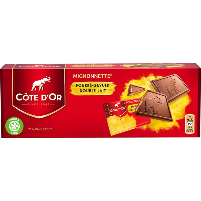 Cote d'or - Mignonette de chocolate Doble Lait 21x10 gramos
