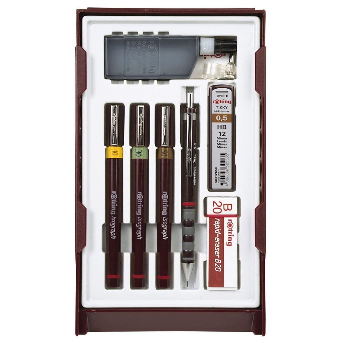 Rotring -  Tekenset isograph college 0.2-0.3-0.5mm