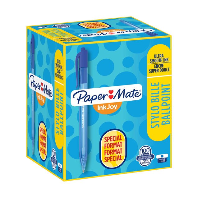 Paper Mate Inkjoy -  Balpen papermate inkjoy 100rt valuepack m blauw