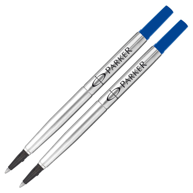 Parker -  Rollerpenvulling  quink m blister 2st blauw