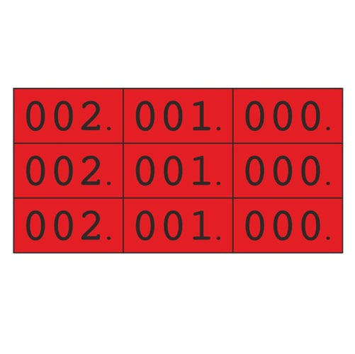 Klika - Numero di somiglianza della scarpa rosso 3x n. 000-999