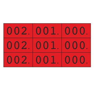 Klika -  Schoen-gelijkheidsnr rood 3x nr 000-999