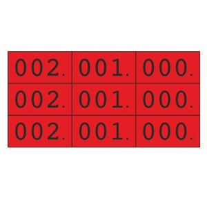 Klika -  Schoen-gelijkheidsnr rood 3x nr 000-999