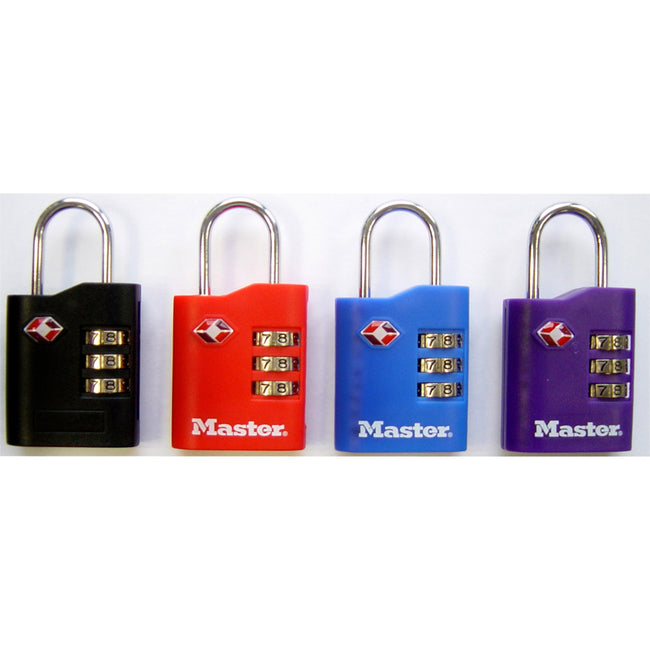 Master Lock -  Hangslot masterlock 3-cijfer tsa set assorti 30mm