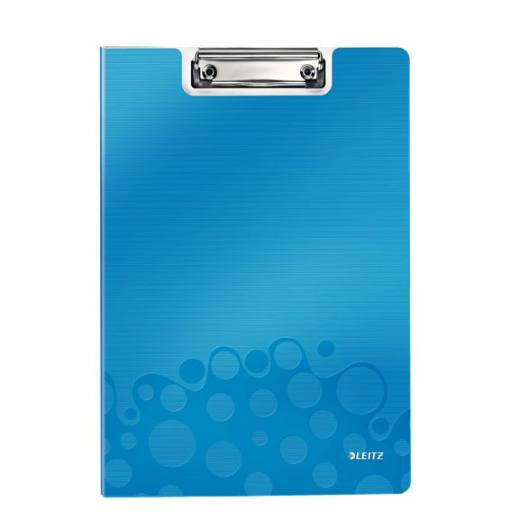 Leitz - Carpeta con clip WOW con tapa, tamaño A4, azul
