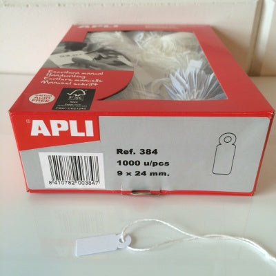 Klika - Hanging label with cord 9x24 mm 384-1000pcs 9 pieces
