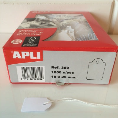 Klika - Hanging label with cord 18x29 mm 389-1000 pcs