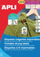 Klika - Laser label + cord 28x43 mm 50 sheets a15s 2 pieces
