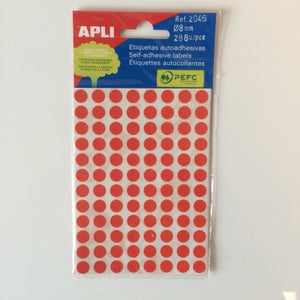 Klika -  mapje permanent 8mm rond rood 288st