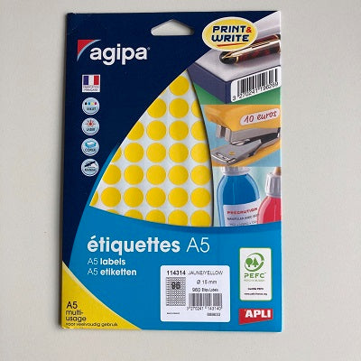 Klika - dossier permanent 15mm rond jaune 960x