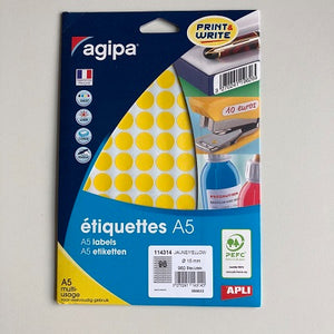Klika -  mapje permanent 15mm rond geel 960x