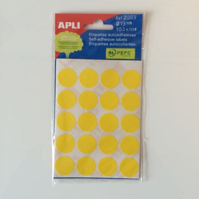 Klika - dossier permanent 19mm rond jaune 100x