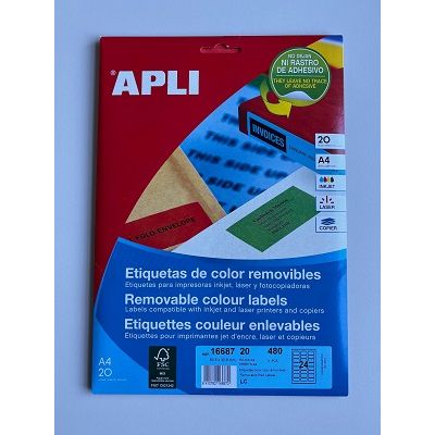 Klika -  mapje rood removable 63,5x33,9mm480