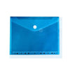 Without brand - Document folder, with velcro closure, ft A4, perforated, blue, pack of 10 pieces