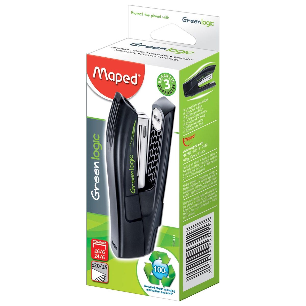 Maped - Nietmachine Greenlogic Half Strip in een doos