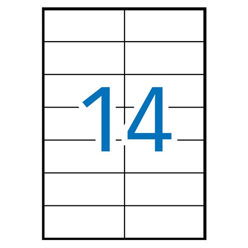 Klika - laser A4 labels 105x42.4mm 1,400