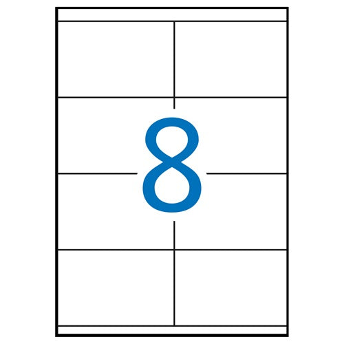 Klika -  laser A4 etiketten 105x70 mm 800