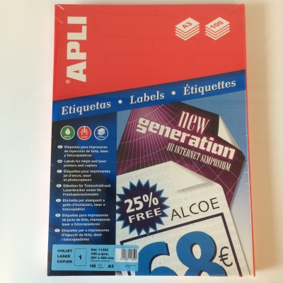 Klika - laser A3 labels 297x420 mm 100