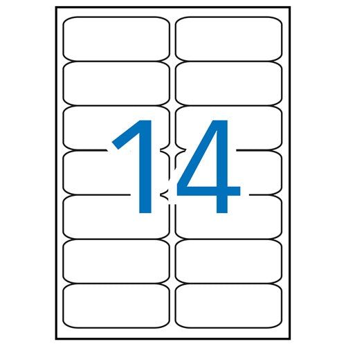 Klika - laser A4 labels 99.1x38.1mm1400x