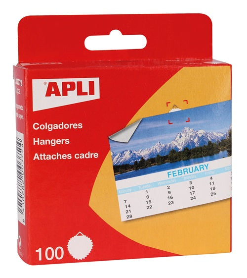 Klika - Calendar hooks gummed 100 pieces 7 pieces