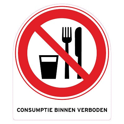 Klika - Pictogram Consumptie binnen verboden30 stuks