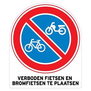Klika -  Pictogram Verboden fietsen te plaatsen