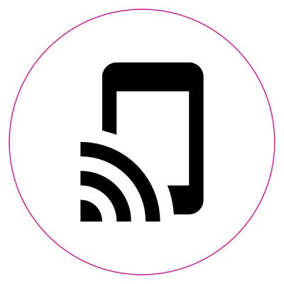 Klika - Pictogram WiFi wit/zwart 10cm rond30 stuks