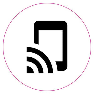 Klika -  Pictogram WiFi wit/zwart 10cm rond