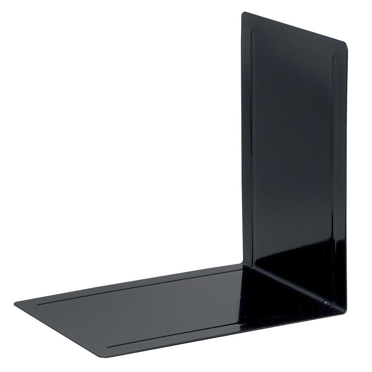 Maul -  ordner- boekensteun metaal 24X16x24cm zwart, set van 2 stuks